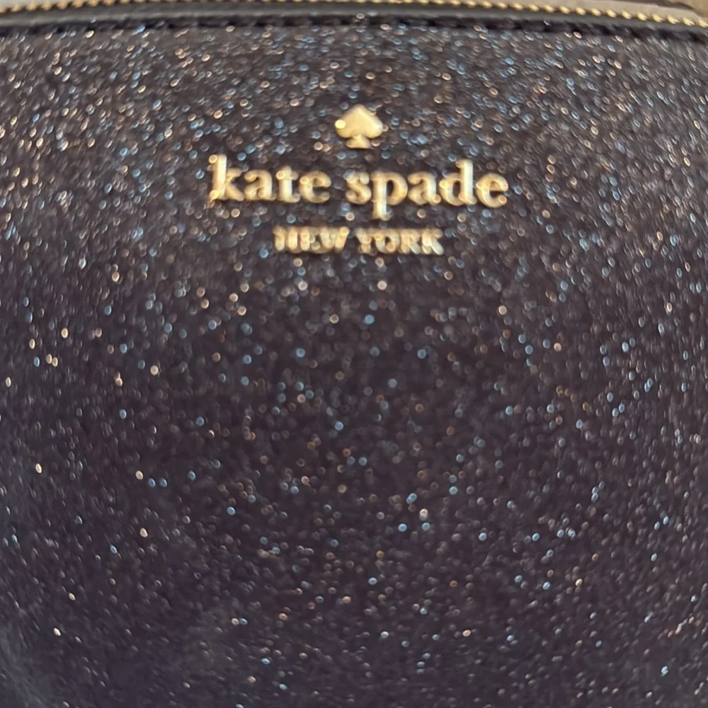 ♠️KATE SPADE♠️Black Glitter Tinsel Small Dome Shoulder Crossbody/NWT